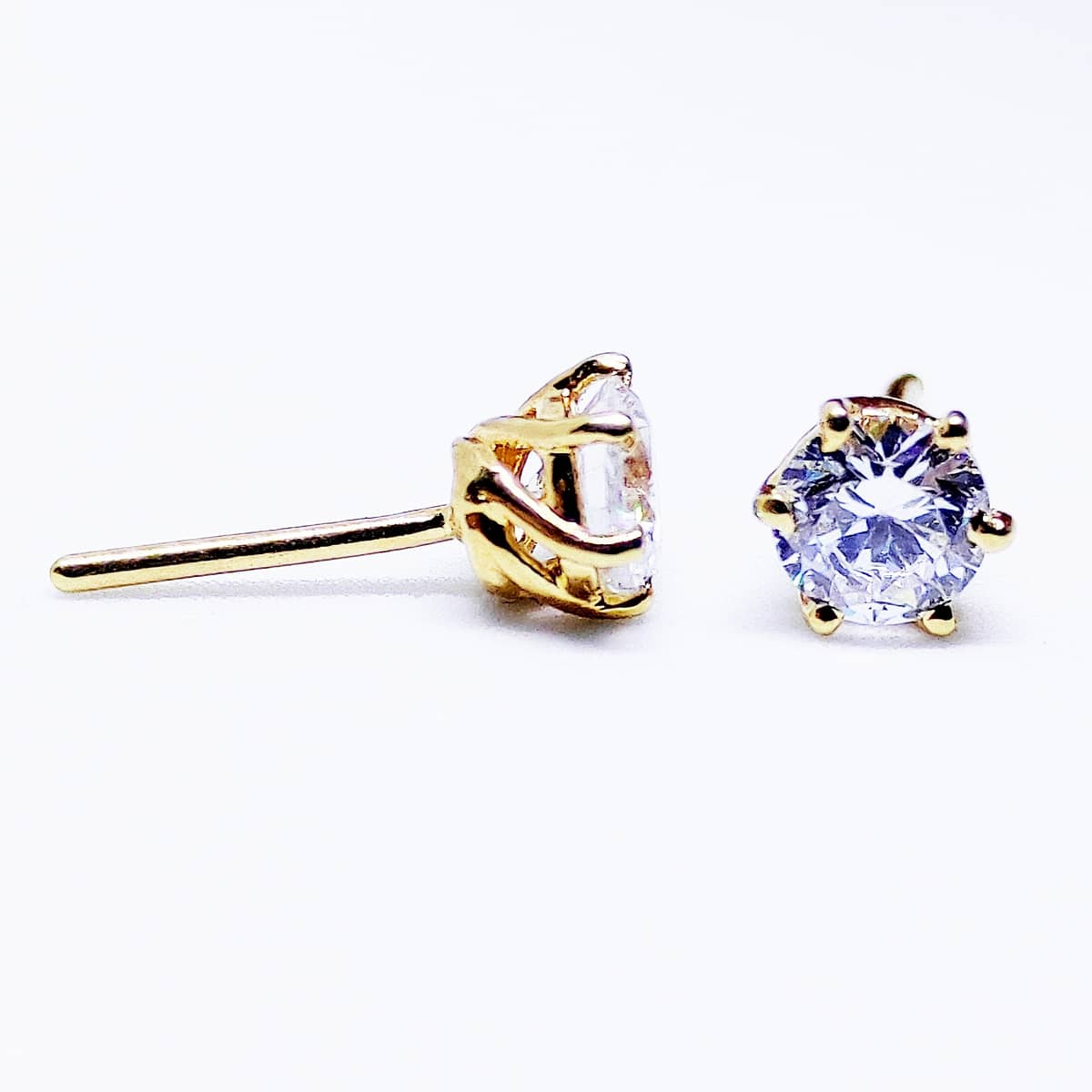 CLASSIC - Solitaire Earrings - Yellow - 2