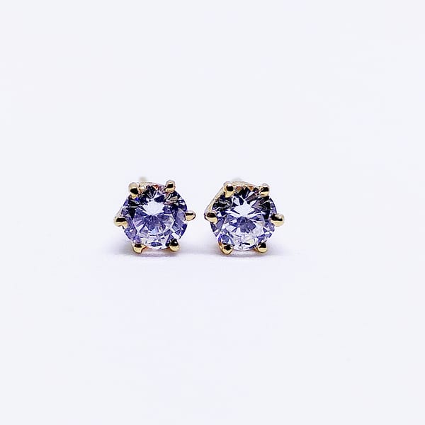 CLASSIC - Solitaire Earrings - Yellow